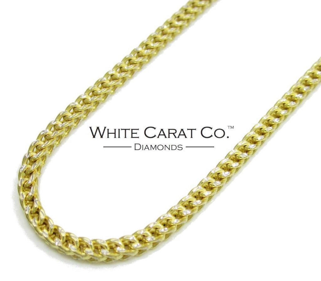 10K Gold Diamond Cut Franco Chain (Regular) - 3mm - White Carat - USA & Canada