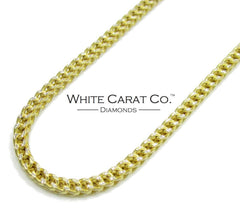 10K Gold Diamond Cut Franco (Regular) - 4mm - White Carat Diamonds 