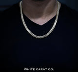 12mm - Elite Miami Cuban Chain in 10K White Gold - White Carat - USA & Canada