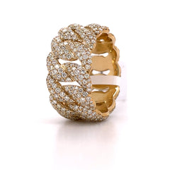 3.25 CT. Diamond Cuban Ring in Gold - White Carat - USA & Canada
