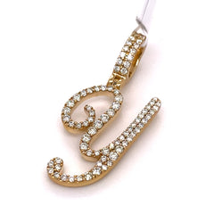 1.30 CT. Diamond Initial "Y" Pendant in 10KT Gold - White Carat - USA & Canada