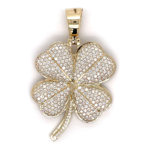 Diamond Clover Pendant 10K - White Carat - USA & Canada