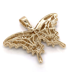 4.60 CT. Diamond Butterfly Pendant in 10K Gold - White Carat Diamonds 