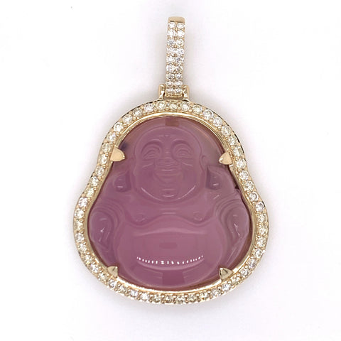 2.50 CT. Diamond Buddha Pendant in 10KT Gold - White Carat Diamonds 