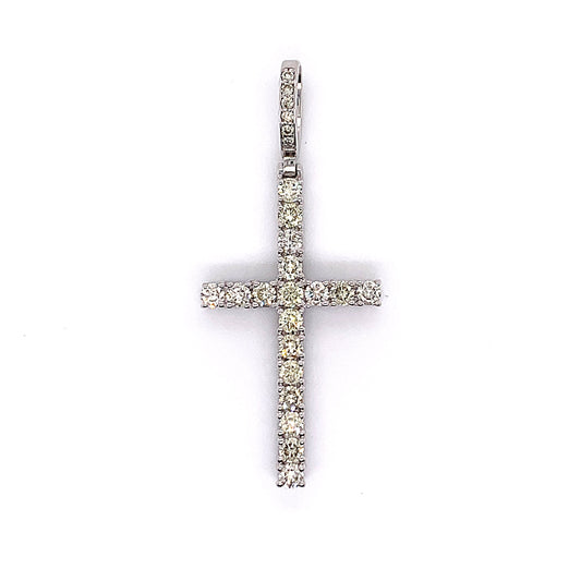 1.45CT. Diamond Cross in 10K White Gold* - White Carat - USA & Canada