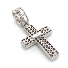 1.50 CT. Diamond Cross Pendant in 10KT Gold - White Carat Diamonds 