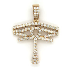 2.01 CT. Diamond Eye of Horus Pendant in 10K Gold - White Carat Diamonds 