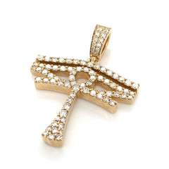 2.01 CT. Diamond Eye of Horus Pendant in 10K Gold - White Carat Diamonds 