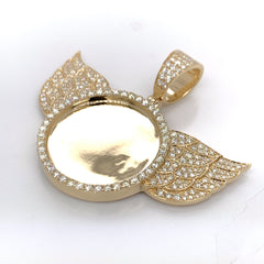 2.00 CT. Diamond Winged Memory Pendant in 10K Gold - White Carat Diamonds 