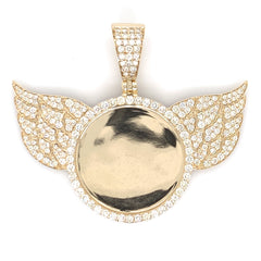 2.00 CT. Diamond Winged Memory Pendant in 10K Gold - White Carat Diamonds 