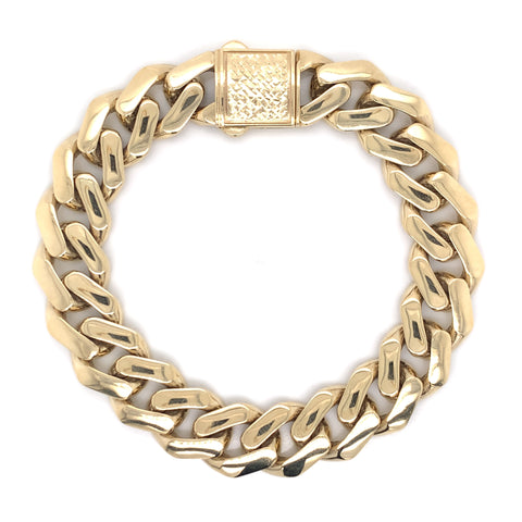 10K Gold Miami Cuban Bracelet (Regular)-9.5MM | Ships Overnight - White Carat Diamonds 