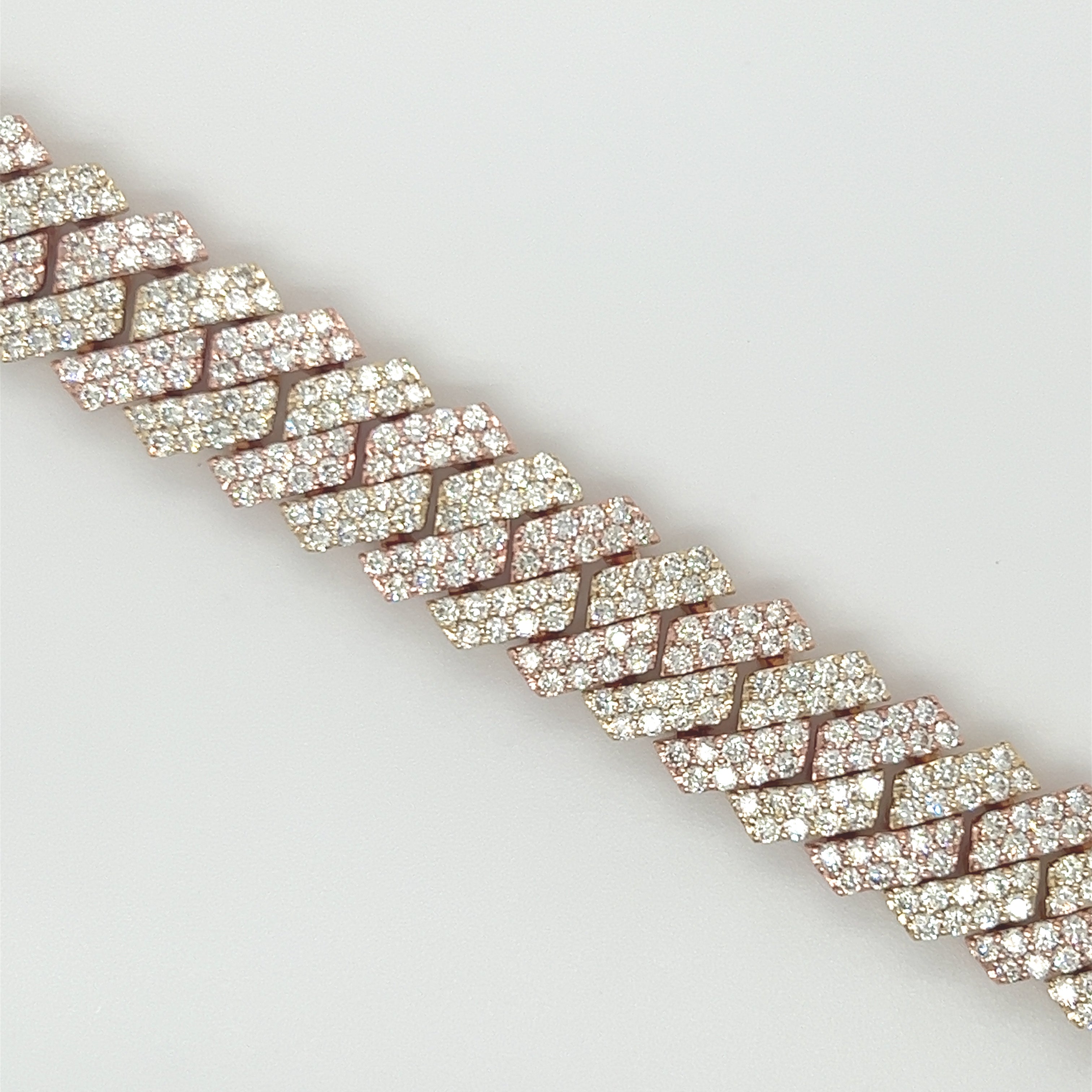 15.00CT. Diamond Bracelet in Rose and White Gold - White Carat - USA & Canada
