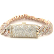 15.00 CT. Diamond Bracelet in Rose and White Gold
