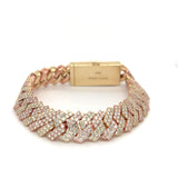 15.00CT. Diamond Bracelet in Rose and White Gold - White Carat - USA & Canada