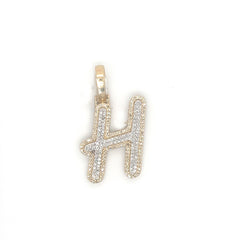 0.34CT. Diamond H Pendant in 10K Gold - White Carat - USA & Canada