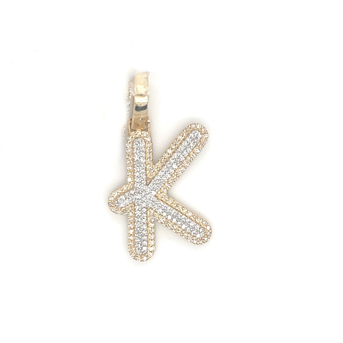 0.36CT. Diamond K Pendant in 10K Gold - White Carat - USA & Canada