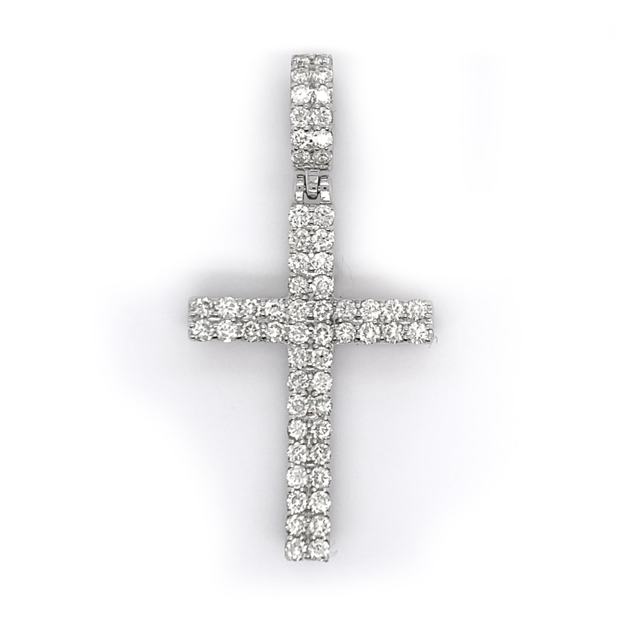 Diamond Concave Cross 10K - White Carat - USA & Canada