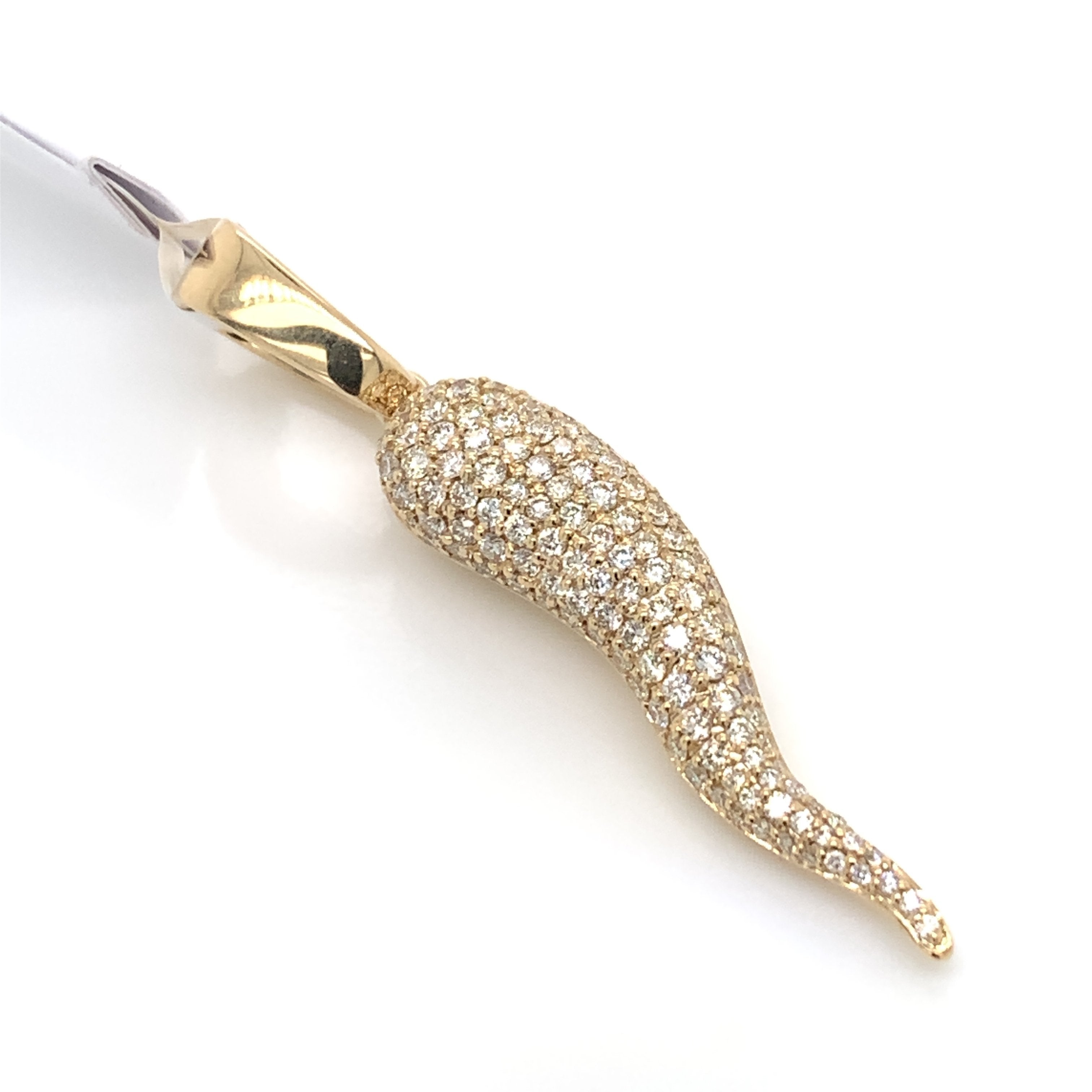 1.00 CT. Diamond Horn Pendant in Gold - White Carat Diamonds 