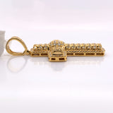 2.04CT Diamond 10K Yellow Gold Cross Pendant - White Carat - USA & Canada