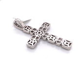 2.98CT Diamond 14K White Gold Cross Pendant - White Carat - USA & Canada
