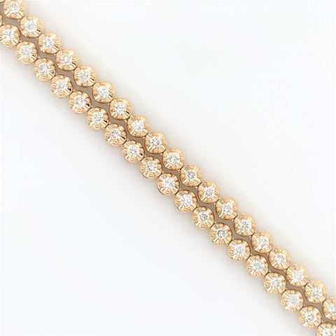 4.50 CT. - 8.0 CT. Diamond Crown Setting Tennis Chain in Gold - White Carat - USA & Canada