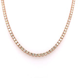 8.00 CT. - 14.00 CT. Diamond Four Prong Tennis Chain in Gold - White Carat - USA & Canada