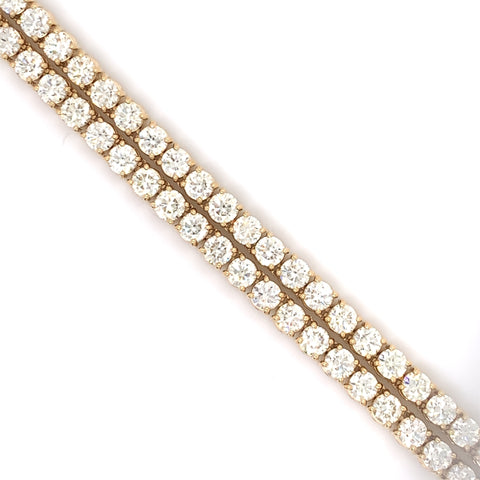 18.00 CT. - 35.00 CT. 21 Pointer Diamond Four Prong Tennis Chain in Gold - White Carat - USA & Canada