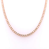 12.50 CT. - 35.00 CT. 14 Pointer Diamond Four Prong Tennis Chain in Gold - White Carat - USA & Canada