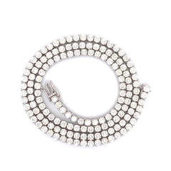 12.50 CT. - 35.00 CT. 14 Pointer Diamond Four Prong Tennis Chain in Gold - White Carat - USA & Canada