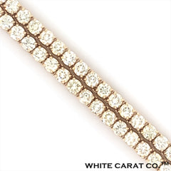 17PT- 19.00 CT. Tennis Necklace in 14K Yellow Gold (4 Prong) - White Carat - USA & Canada
