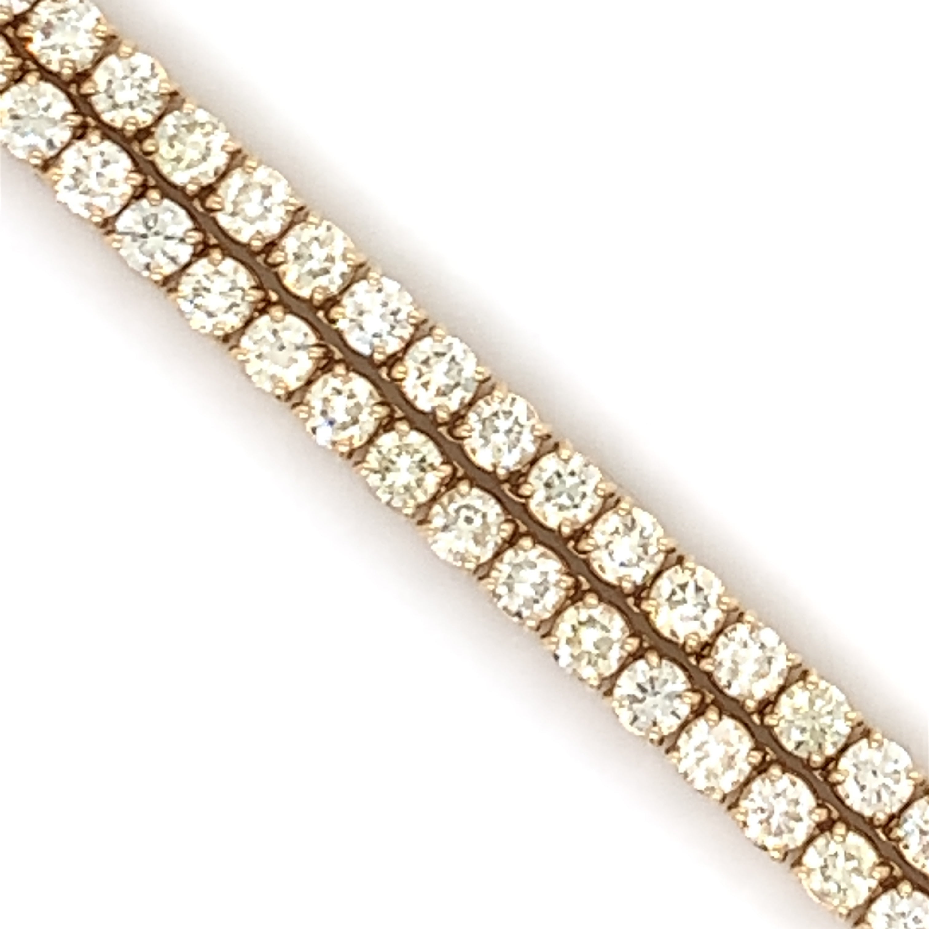 8.00 CT. - 15.00 CT. 6 Pointer Diamond Four Prong Tennis Chain in Gold - White Carat - USA & Canada