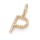 0.80 CT. Diamond Letter "P" Pendant in 10K Gold - White Carat - USA & Canada