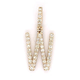 0.80 CT. Diamond Letter "W" Pendant in 10K Gold - White Carat - USA & Canada