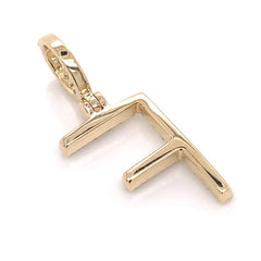 0.80 CT. Diamond Letter "F" Pendant in 10K Gold - White Carat - USA & Canada