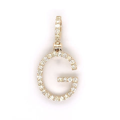 0.80 CT. Diamond Letter "G" Pendant in 10K Gold - White Carat - USA & Canada