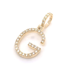 0.80 CT. Diamond Letter "G" Pendant in 10K Gold - White Carat - USA & Canada