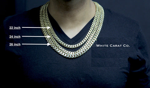 9MM - Elite Miami Cuban in 10K Solid Gold Chain - White Carat - USA & Canada