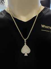 Diamond Ace of Spades Pendant 10K - White Carat - USA & Canada