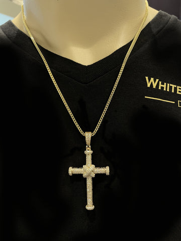 Diamond Cross Pendant 10K - White Carat - USA & Canada