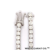 3PT- 5.00 CT. - 11.00 CT.  Tennis Necklace 14K White Gold (4 Prong) - White Carat - USA & Canada