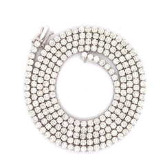 4PT- 13.63 CT. VVS Tennis Necklace in 14K White Gold (4 Prong) - White Carat - USA & Canada
