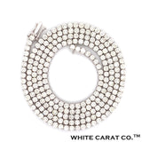 4PT- 13.63 CT. Tennis Necklace in 14K White Gold (4 Prong) - White Carat - USA & Canada