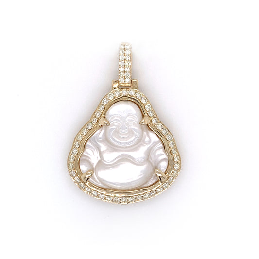 Diamond Buddha Pendant 10K - White Carat - USA & Canada