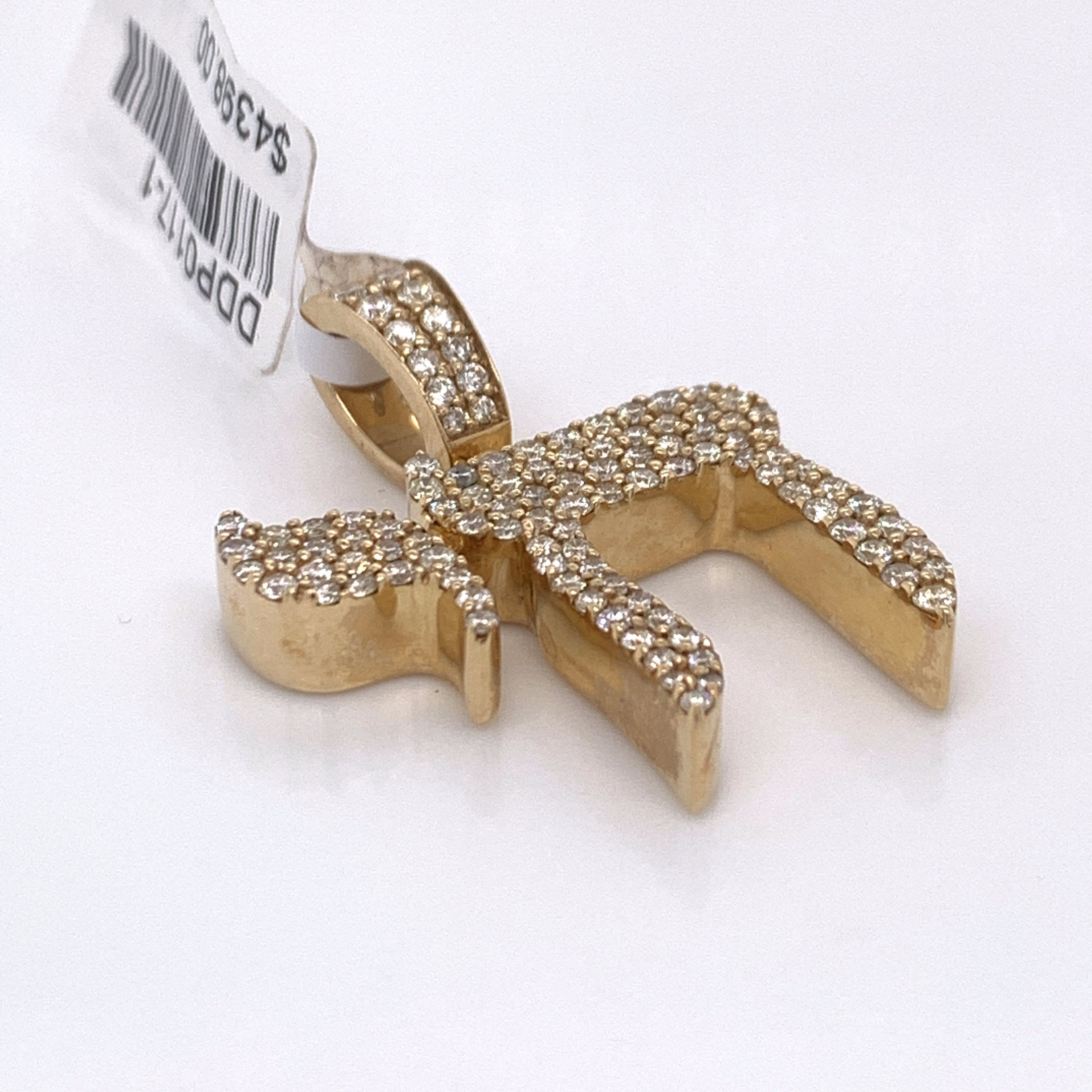 1.05 CT. Diamond Chai 10K Yellow Gold Pendant - White Carat - USA & Canada