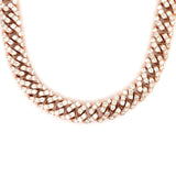 15.00 CT. Diamond Miami Cuban Chain in 14KT Rose Gold (Ladies) - White Carat - USA & Canada