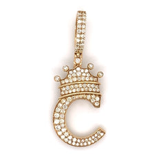 1.30 CT. Diamond Initial "C" Pendant in 10K Gold - White Carat - USA & Canada