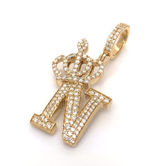 1.30 CT. Diamond Initial "N" Pendant in 10K Gold - White Carat - USA & Canada