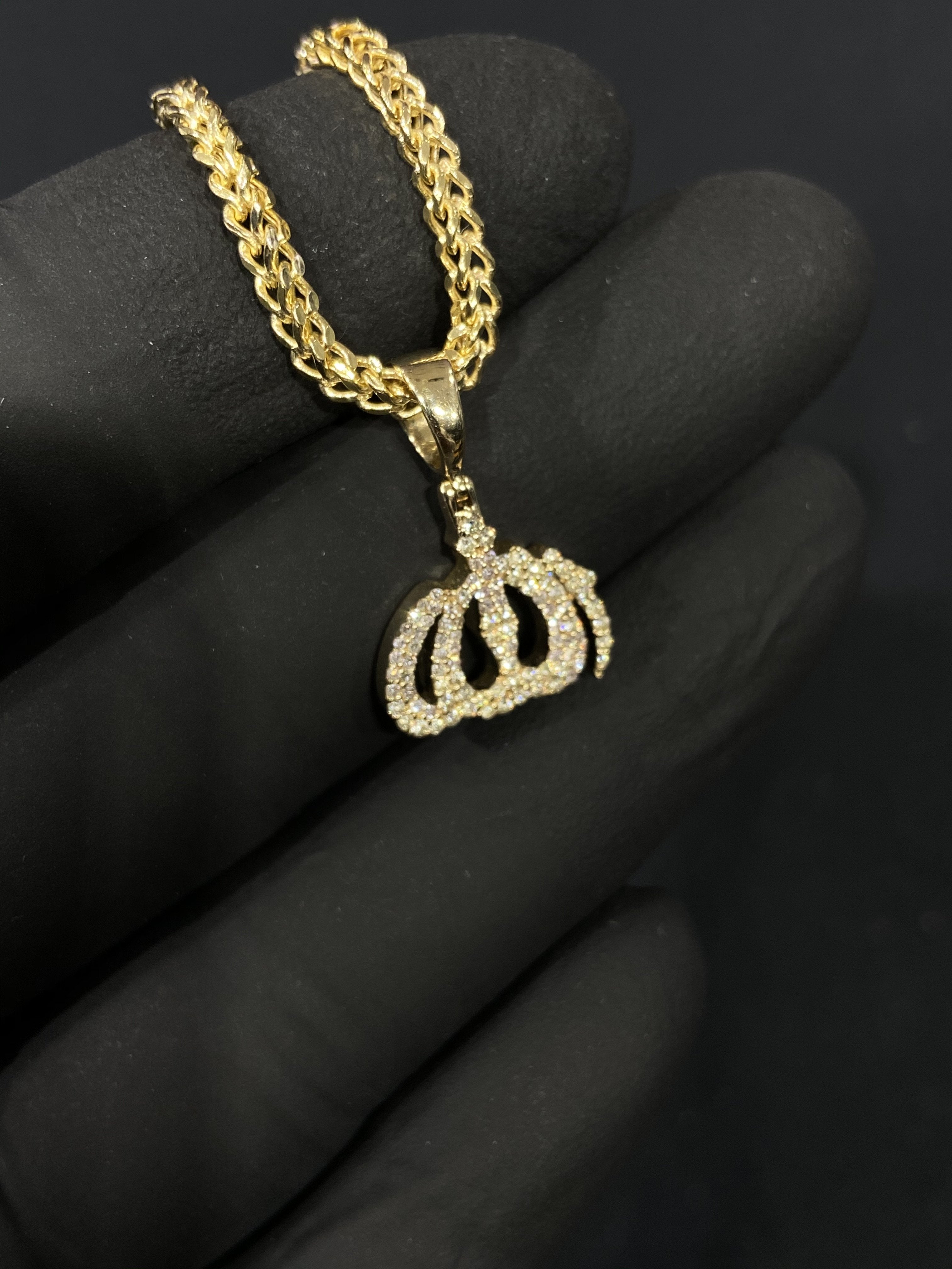0.75 CT Diamond Allah Pendant in 10K Gold - White Carat Diamonds 