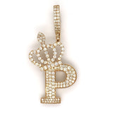 1.30 CT. Diamond Initial "P" Pendant in 10K Gold - White Carat - USA & Canada