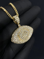 5.05 CT Diamond Eye Pendant in 10K Gold - White Carat Diamonds 